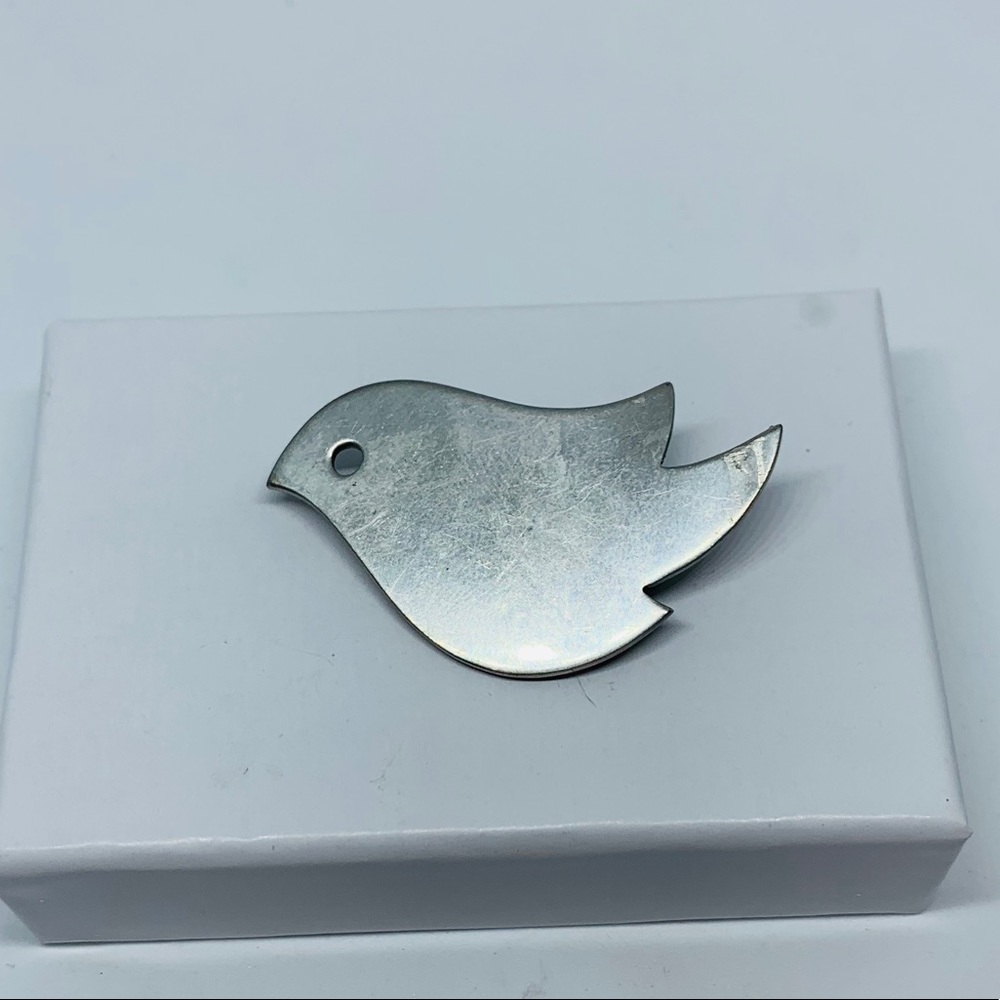 Small pewter partridge brooch